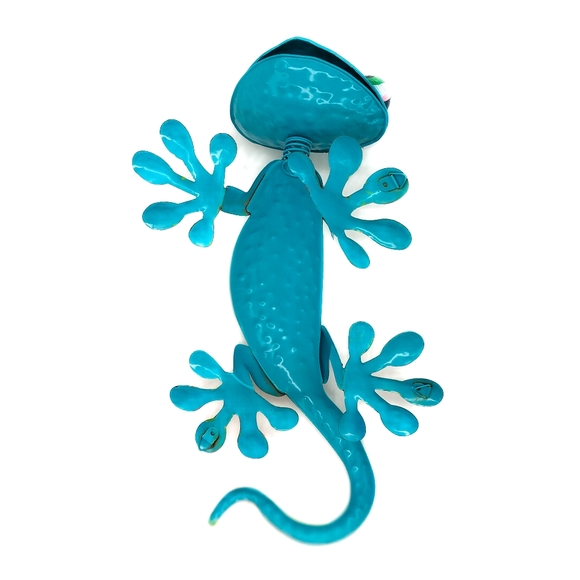 Large Metal Continental Art Center Colorful Lizard Wall Decor - Garden Stake - Picture 4 of 5